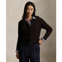 Wool/Cashmere Cardigan in Cable Knit