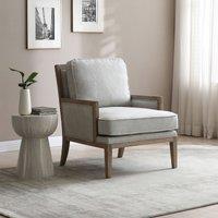 Evelina Antique Linen and Wood Chair