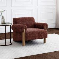 Atlas Chunky Chenille Weave Chair with Oak Legs