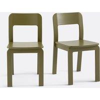 Set of 2 Talet Stained Solid Birch Chairs