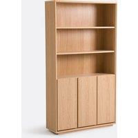 Norrem Bookcase with 3 Compartments and 3 Doors