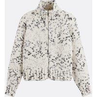 Cardigan with Trucker Collar and Zip-Up Fastening