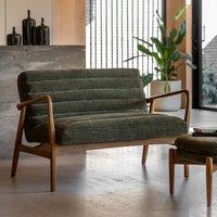 Fairfield Mid-Century Boucle 2 Seater Sofa with Solid Wood Frame