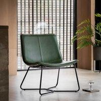 Hines Industrial Faux Leather Lounge Chair