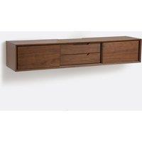 Noyeto Wall-Hung TV Unit in Walnut Veneer