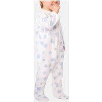 Baby's Pyjamas in Brushed Fleece with Hearts Print