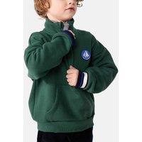 Fleece Zip-Up Sweatshirt with Trucker-Neck