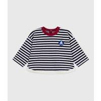Striped Cotton Baby T-Shirt with Long Sleeves