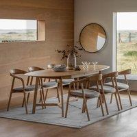 Murwara Oak Extendable Oval Dining Table (Seats 8)