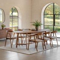 Murwara Walnut Extendable Oval Dining Table (seats 8)