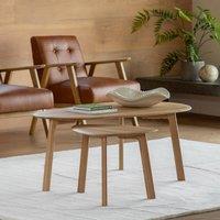 Murwara Oak Organic Shape Coffee Table Nest