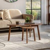 Murwara Walnut Organic Shape Coffee Table Nest