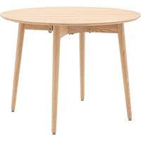 Hale Natural Oak Round Folding Dining Table (Seats 4)