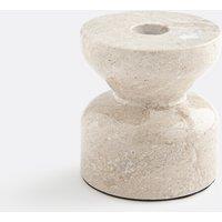 Ghama Travertine Candlestick H8.5cm,
