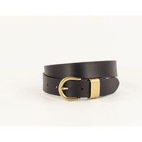 Miloa Leather Belt with Metal Buckle