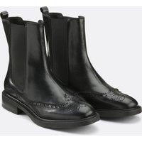 Perforated Leather Chelsea Boots