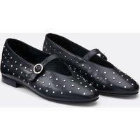 Ballet Pumps in Studded Leather