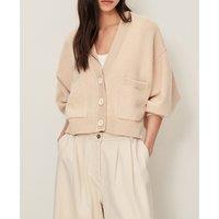 Rossato Cropped Cardigan in Wool/Cashmere
