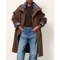 Floral Blvd Mid-Length Coat in Wool Blend