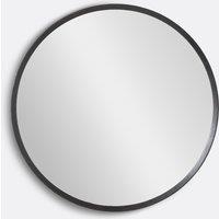 Orion Round Mirror in Solid Black Oak, 100cm