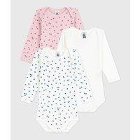 Pack of 3 Bodysuits with Long Sleeves