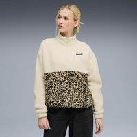 Essential Graphic Zip-Up Sweatshirt in Leopard Print