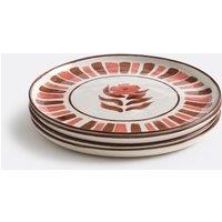 Set of 4 Montesol Dessert Plates in Stoneware