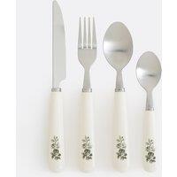 Isa 24-Piece Cutlery Set with Floral Print Handle