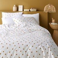 Scacco Caramel Duvet Cover Set in 50% Recycled Cotton with Rectangular Pillowcase