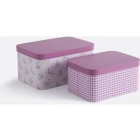 Set of 2 Swan Cardboard Storage Boxes
