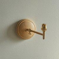 Wooden Fold Wall Light in Brushed Aged Brass