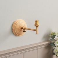Wooden Wing Wall Light in Brushed Aged Brass