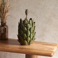 Leafy Table Lamp Dark Olive Glaze