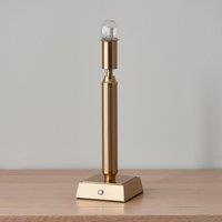 Toryn Rechargeable Table Lamp in Aged Brass