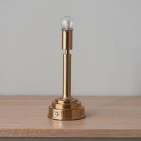 Urie Rechargeable Table Lamp in Brushed Aged Brass