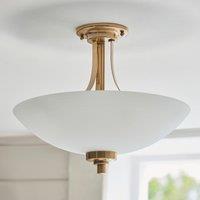 Willow 3 Ceiling Light in Brushed Aged Brass