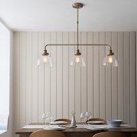 Harris 3 Pendant Light in Antique Brass