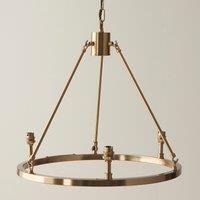 Chad 3 Pendant Light Brushed in Aged Brass