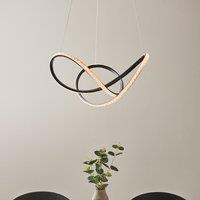Fiona 1 Pendant Light in Textured Black