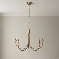 Sawyer Curved 5 Pendant Light in Brushed Aged Brass