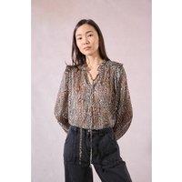 Animal Print Voile Blouse