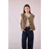 Leopard Print Sherpa Gilet