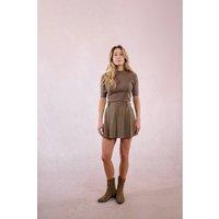 Velour Pleated Skort