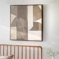 80x80cm Cemento Abstract Framed Canvas