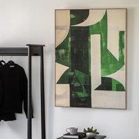 90x120cm Emerald Abstract Framed Canvas