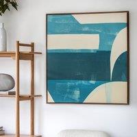 80x80cm Topaz Abstract Framed Canvas