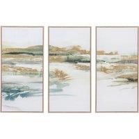 Set of 3 Triptych Framed Canvas