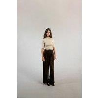 Velour Wide Leg Trousers