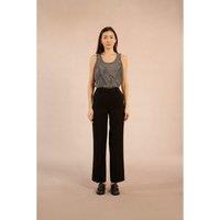 Mid-Rise Flared Trousers