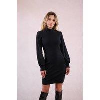 Knitted Jumper Dress with Balloon Sleeves